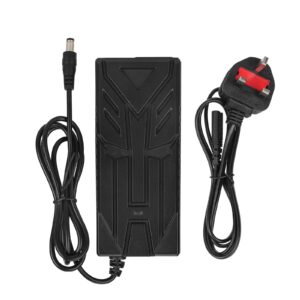 Cargador Ulip de 18 V a 42 V, 1,7 A, con certificación CE y FCC y conector DC 2,1 (enchufe británico).