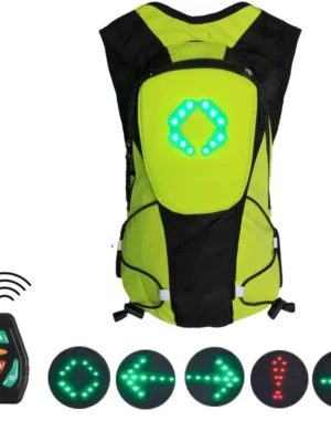 Mochila con intermitentes LED y control remoto inalámbrico de 5 l
