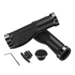 Puño de bicicleta negro (13,5 cm de largo) + 1 herramienta