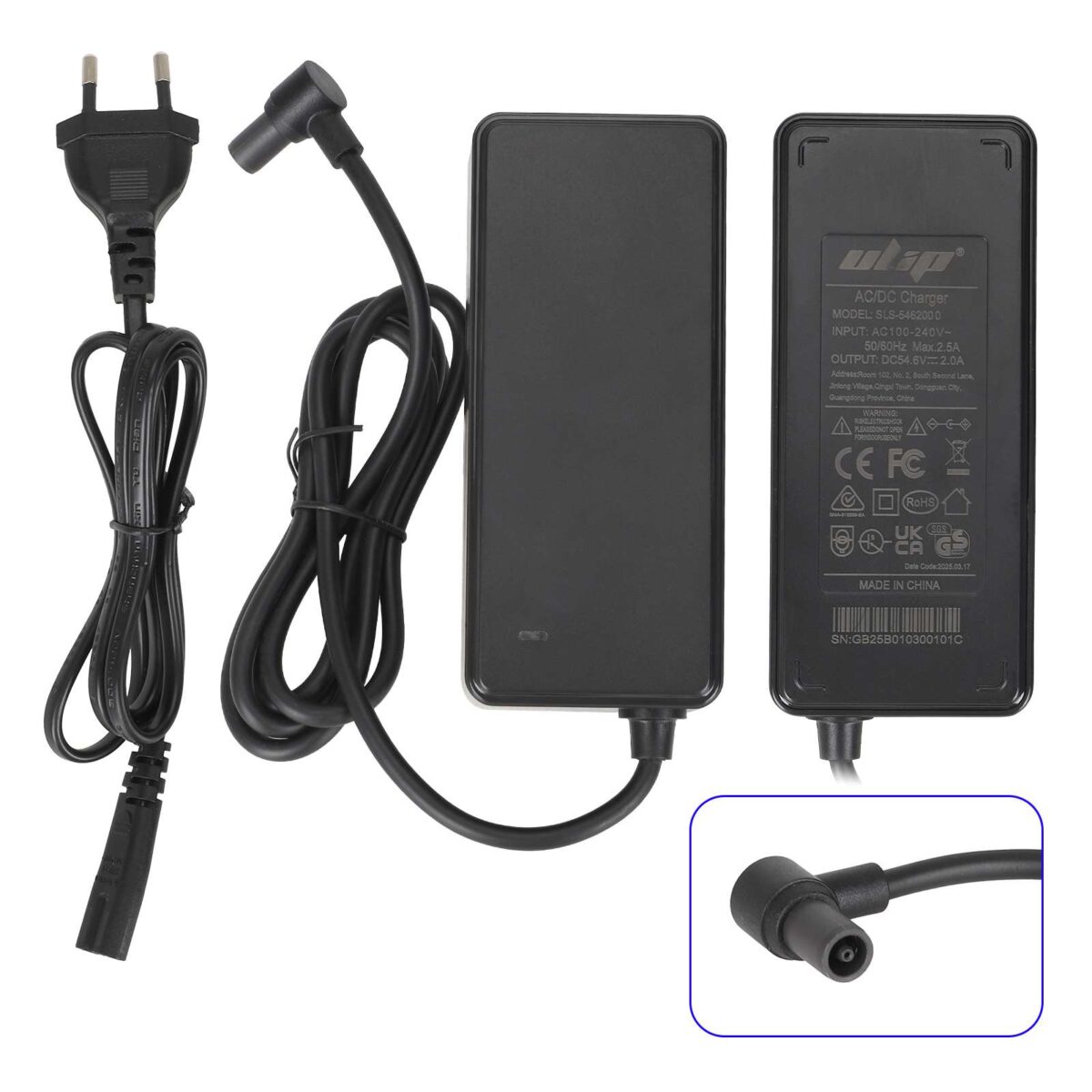 Cargador Ulip 54.6V2A con conector Xiaomi 2X para Xiaomi 4 pro 2.ª generación/4 ultra - Imagen 3