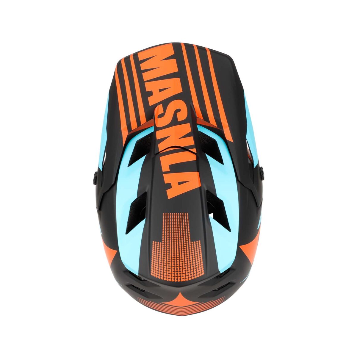 Casco todoterreno negro, azul y naranja talla L - Imagen 6