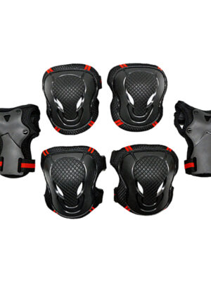 Equipo de protección extraterrestre negro y rojo, talla S