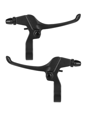 Manija de freno de aluminio de doble orificio, negra (par)