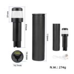 Juego de mango de silicona para varilla de extensión Ulip Xiaomi (varilla de extensión negra + luz blanca negra) - Imagen 5