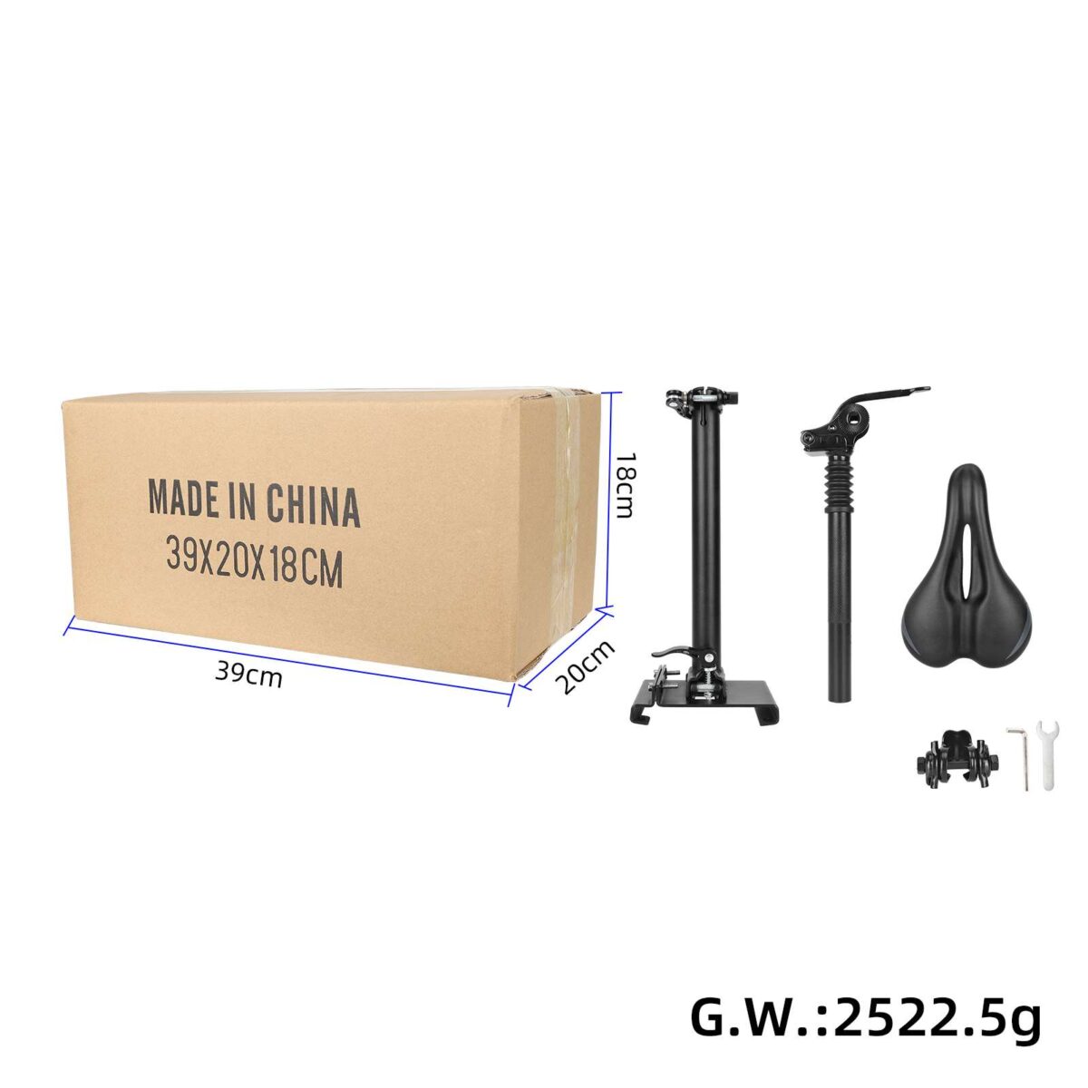Asiento de dos piezas negro para Xiaomi M365/Pro/1S (bolsa de asiento pequeña) - Imagen 3