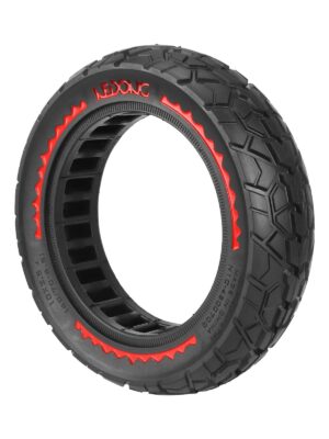 Neumático sólido NEDONG 10*2.5 (60/70-6.5) con círculo rojo y ranura de 45 mm