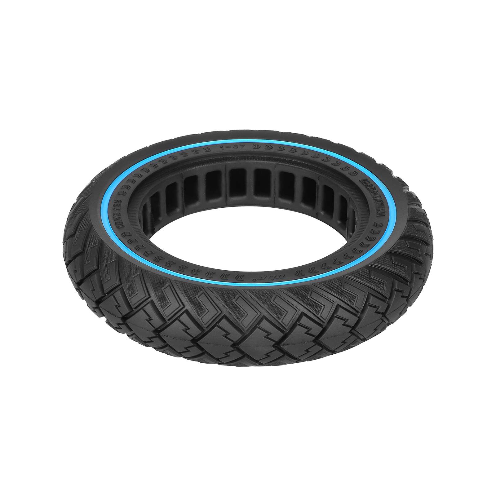 Neumático sólido todoterreno Ulip 10*2.125 con círculo azul (diámetro interior de 141 mm y ranura de 36 mm) - Imagen 3