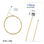 Cable de freno trasero de montaña de 1,5 (1 x 19) x 1,7 metros con núcleo de oro pulido 304 - Imagen 2