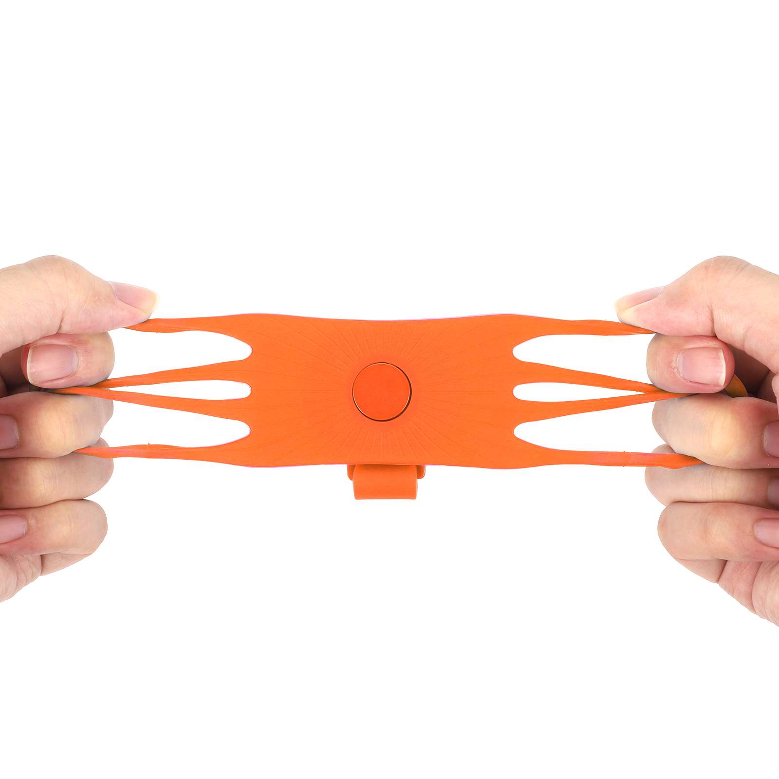 Soporte para teléfono de silicona multifuncional naranja - Imagen 5