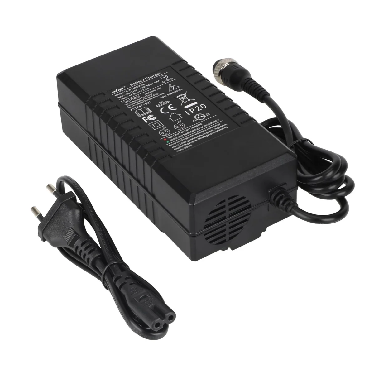 Cargador certificado con enchufe de aviación grande Ulip de 42 V a 54,6 V 3 A (estándar europeo) - Imagen 6