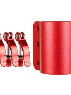 Abrazadera roja con 3 cierres para patinete Kaabo Mantis 10