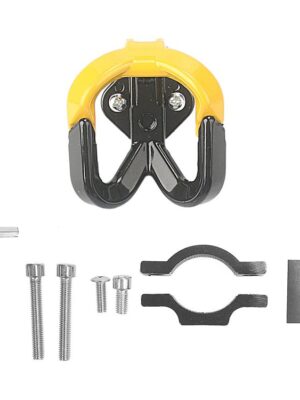 Kit de gancho doble amarillo + anillo de fijación negro