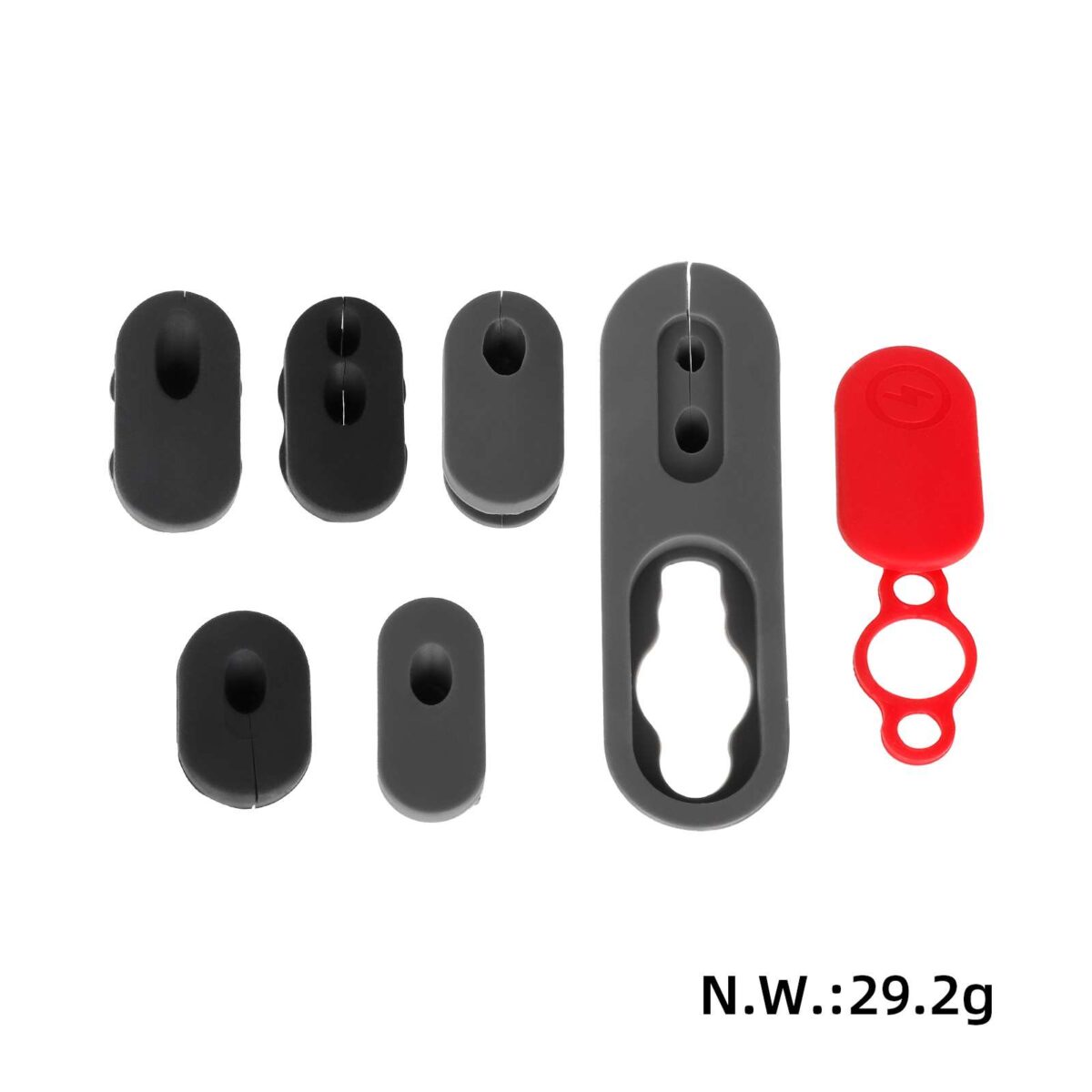 Funda de silicona negra y cubierta magnética roja para patinetes Xiaomi 4 Pro - Imagen 4