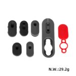 Funda de silicona negra y cubierta magnética roja para patinetes Xiaomi 4 Pro - Imagen 4
