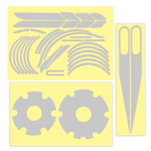 Juego completo de pegatinas para la carrocería del patinete Xiaomi blanco