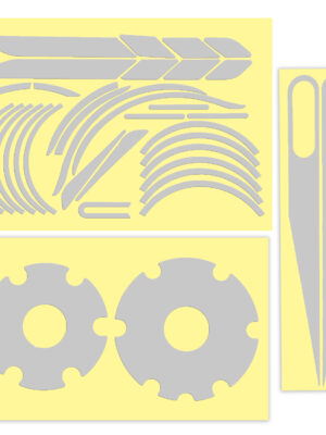 Juego completo de pegatinas para la carrocería del patinete Xiaomi blanco