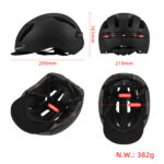 Casco inteligente negro con control remoto inalámbrico en el manillar - Imagen 2