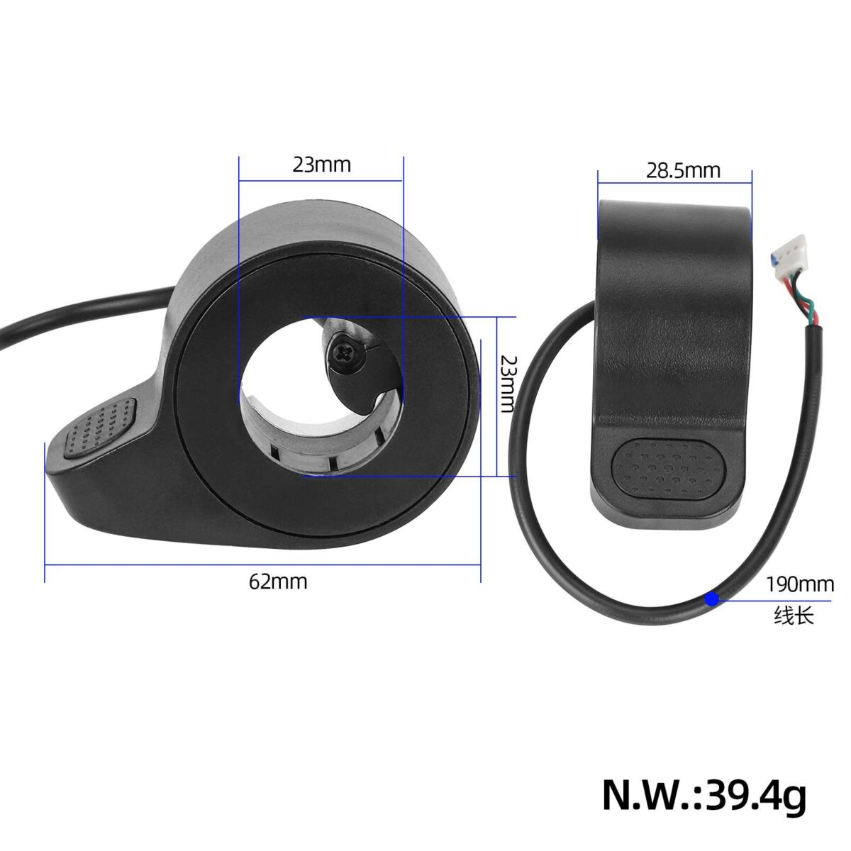Acelerador Black Power para scooters clon de Xiaomi - Imagen 2