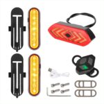 2 juegos de luces intermitentes recargables amarillas Ulip + 1 juego de luces traseras intermitentes con control remoto para scooters Xiaomi Pro/Pro2/1S o suspensión trasera Ulip