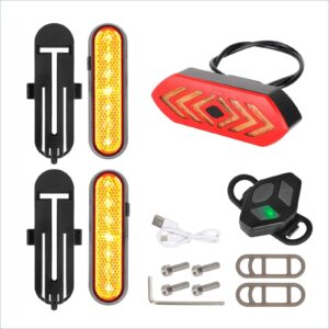 2 juegos de luces intermitentes recargables amarillas Ulip + 1 juego de luces traseras intermitentes con control remoto para scooters Xiaomi Pro/Pro2/1S o suspensión trasera Ulip