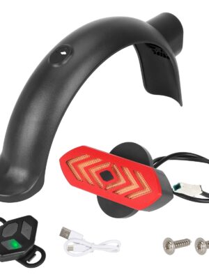 Luz trasera con intermitente Ulip con control remoto recargable y kit de guardabarros para scooter Xiaomi 4 Pro