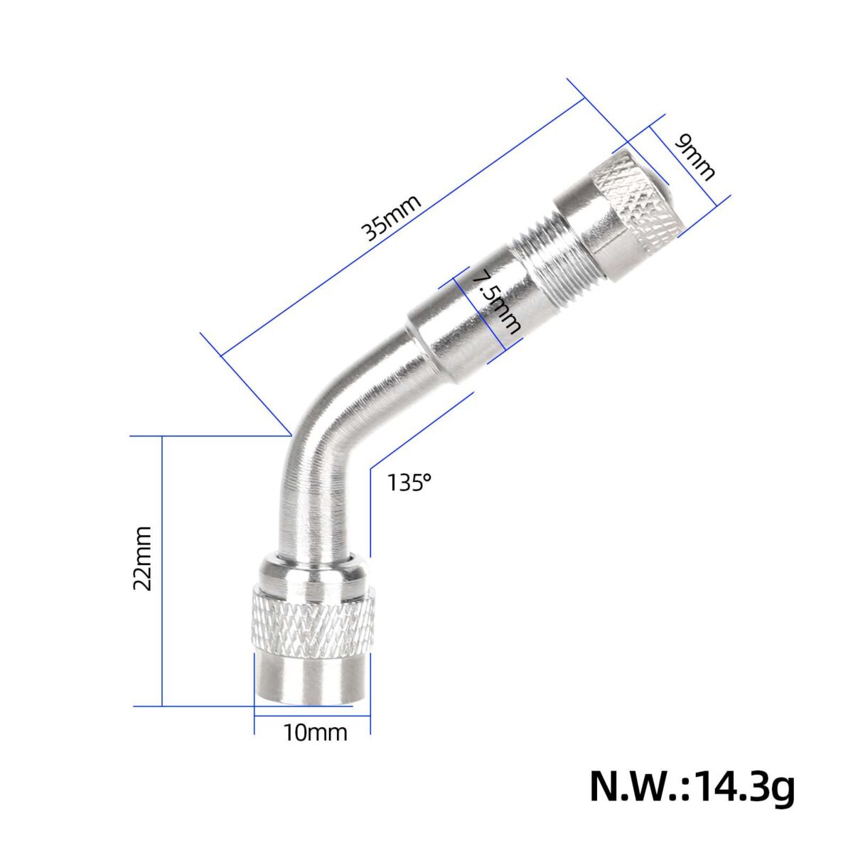 Válvula de plata de 135° - Imagen 2