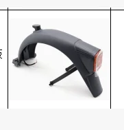 Guardabarros trasero original para patinete eléctrico Ninebot E2 Pro con soporte de luz trasera