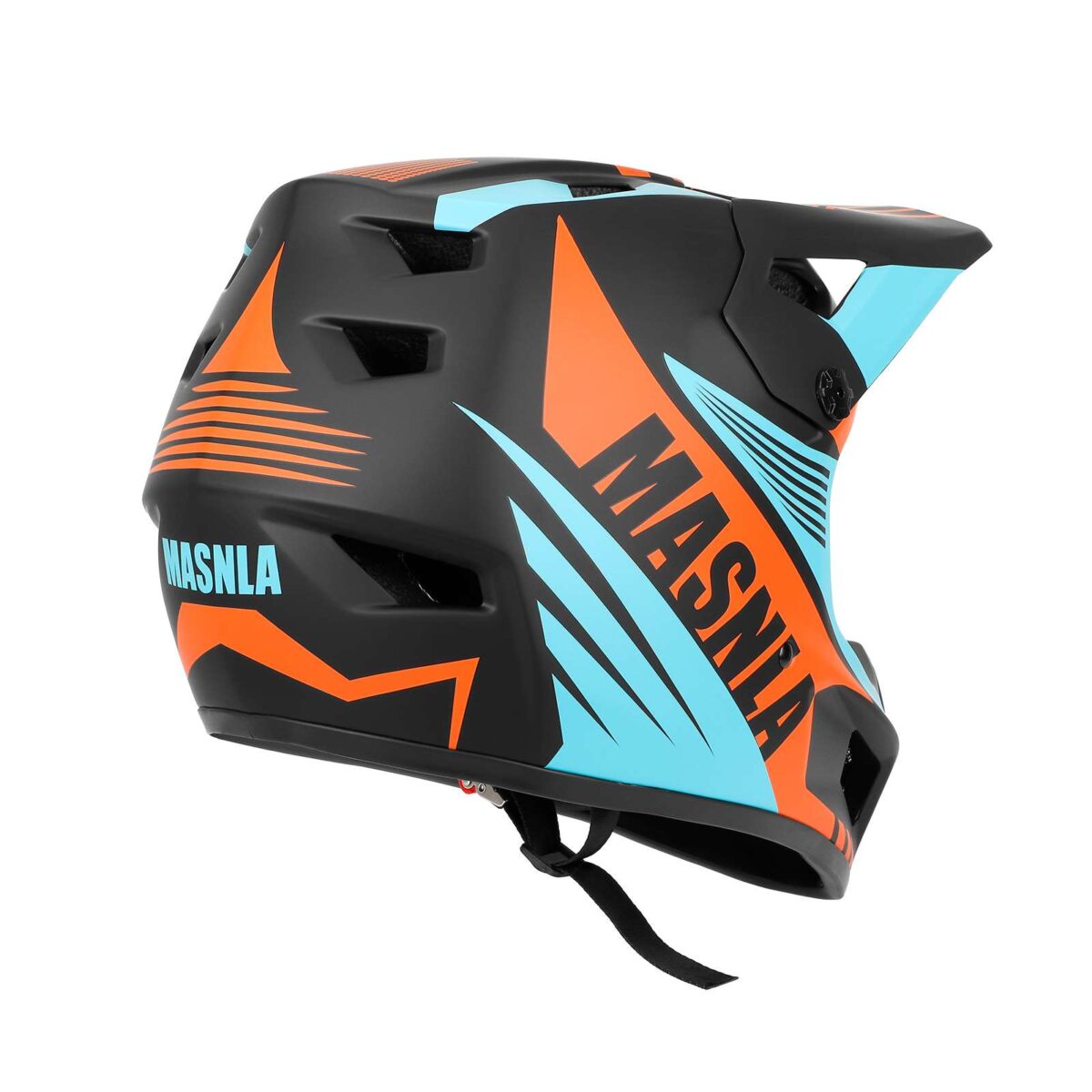 Casco todoterreno XL negro, azul y naranja - Imagen 3