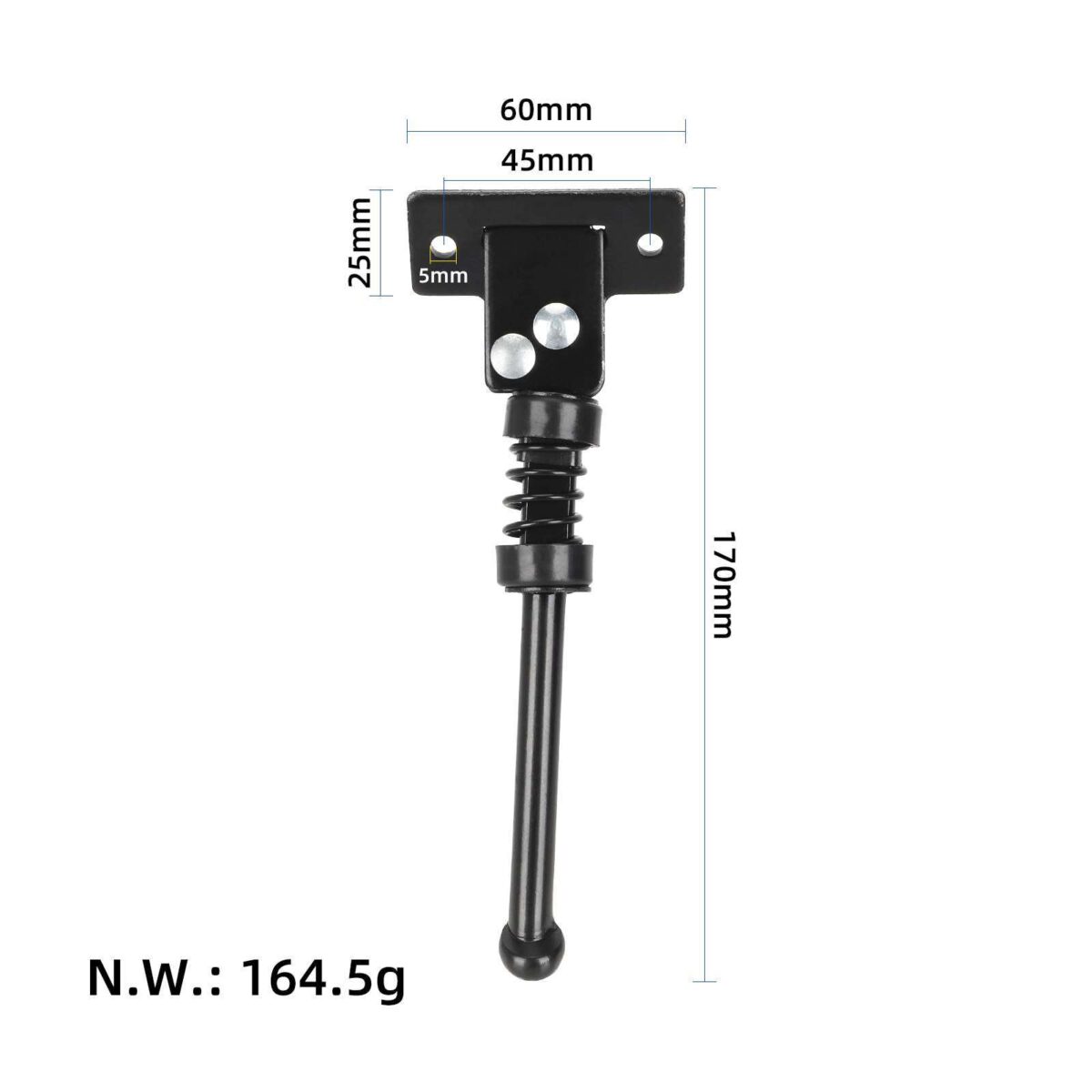 Pata de cabra negra de 17 cm de longitud para patinetes Kugoo M4 - Imagen 2
