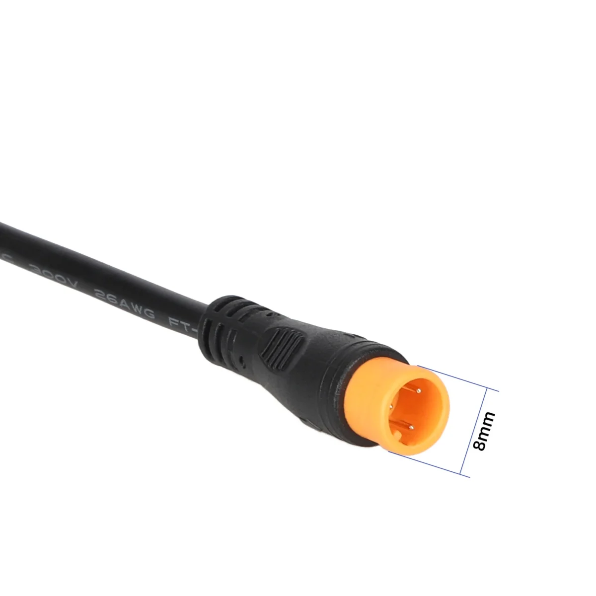 Cable conector impermeable M8 con cable amarillo de 3 pines con conector macho/hembra de 60 cm - Imagen 3