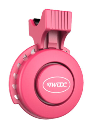 Timbre de bicicleta rosa TWOOC de 120 dB con carga USB