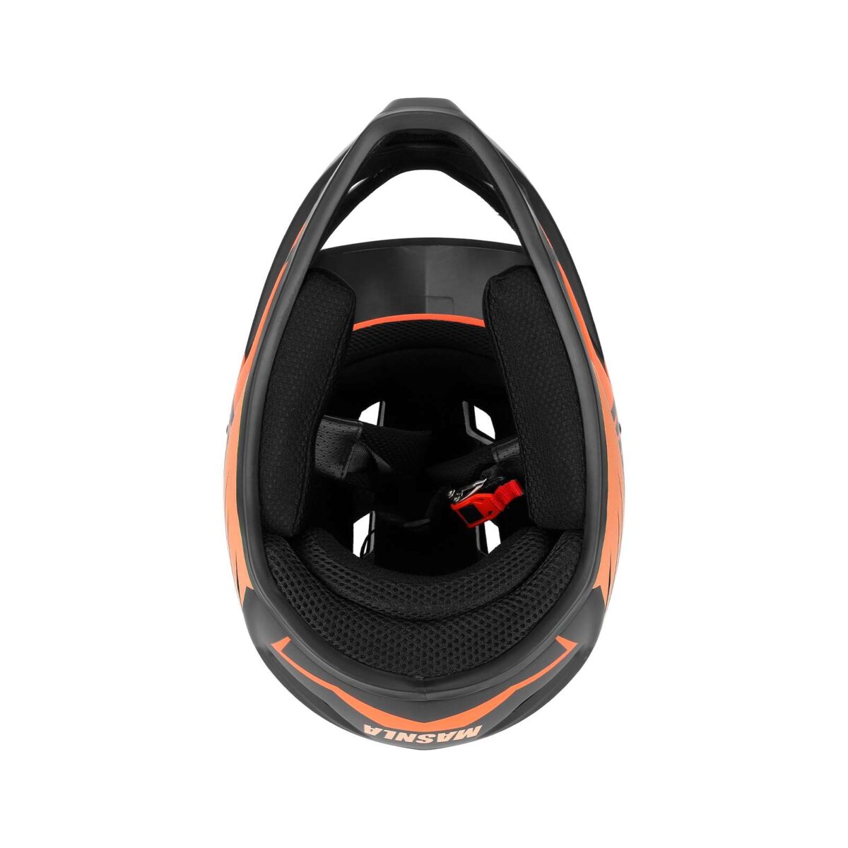 Casco todoterreno negro y naranja talla M - Imagen 5