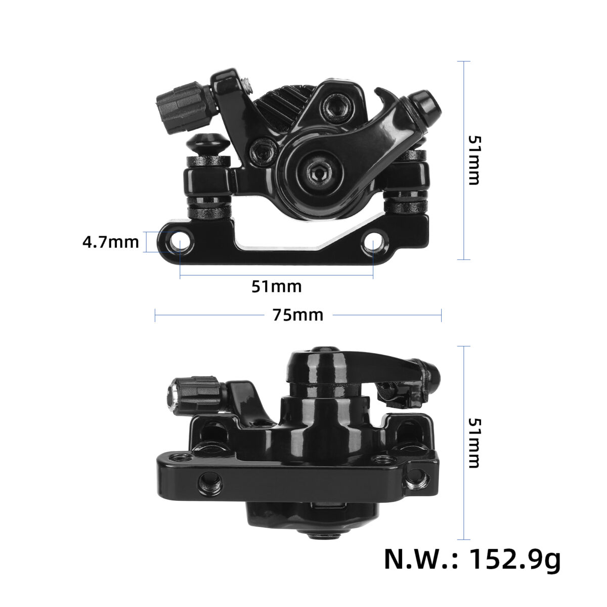 Freno de disco negro para scooter KuKirin G2 Pro/G2 Max/G3/A1 - Imagen 3