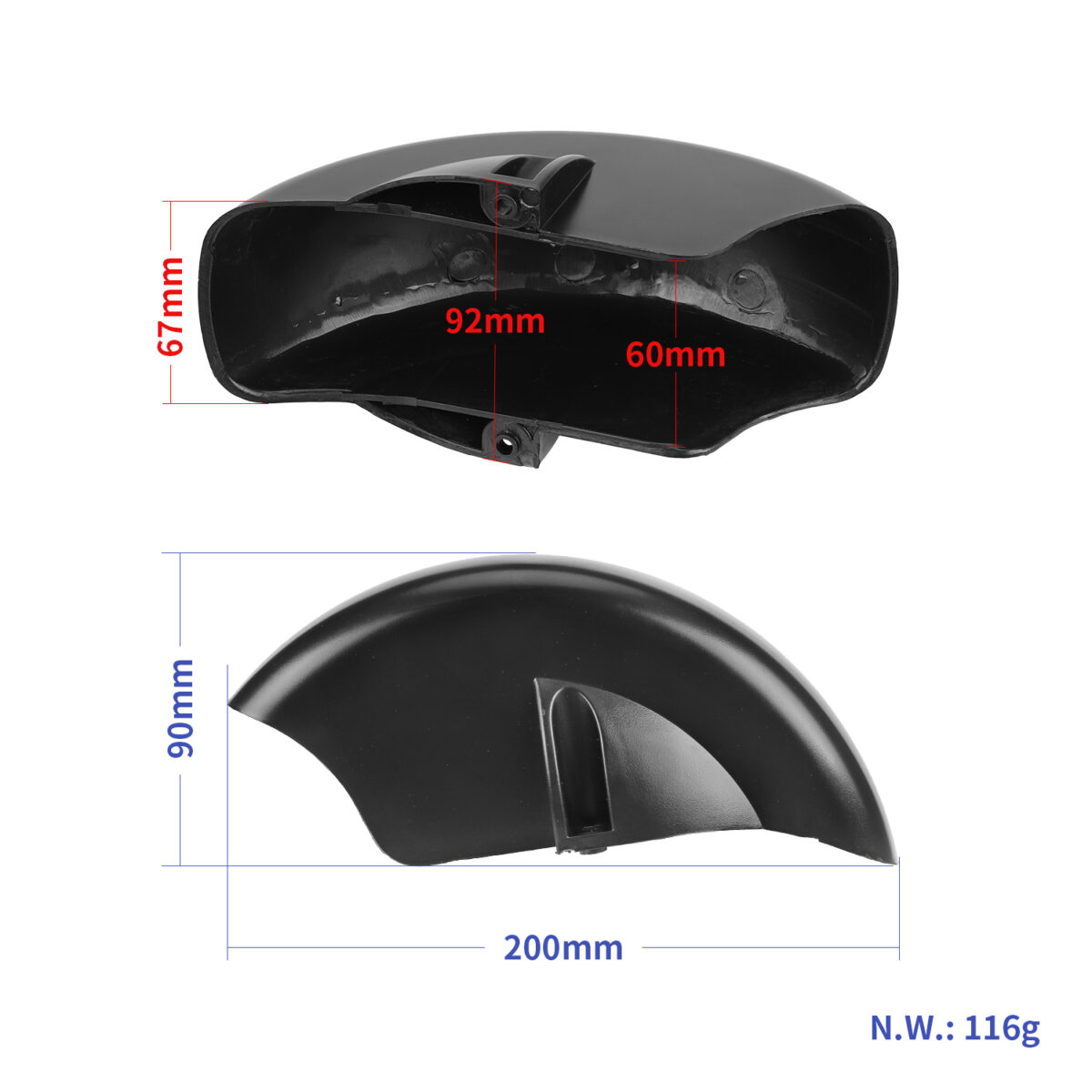 guardabarros delantero para scooters de 8 pulgadas - Imagen 2