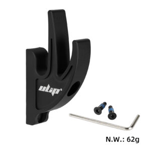 Gancho frontal de metal general negro para orificio de tornillo M5