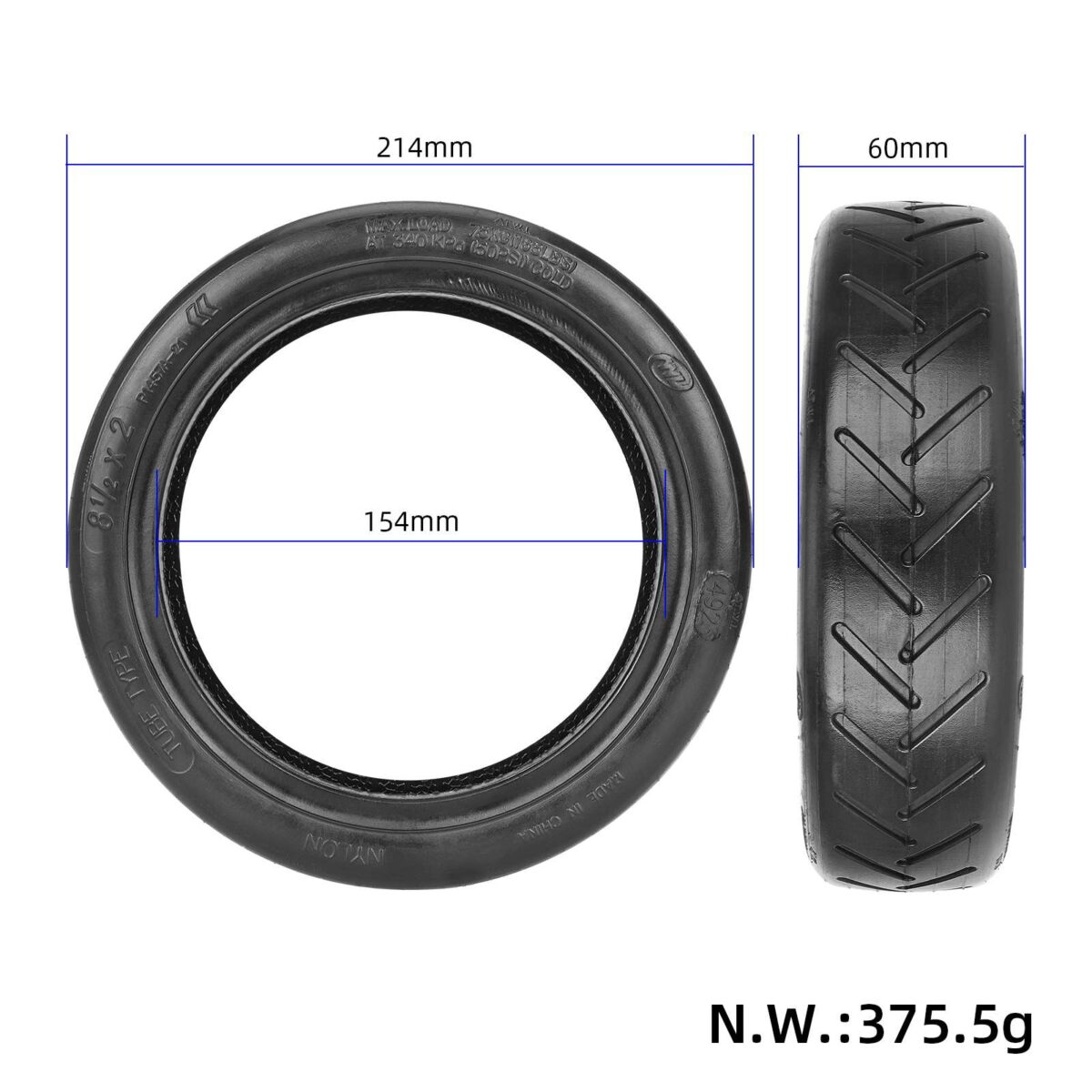 Neumático exterior Wanda 8.5*2 - Imagen 2