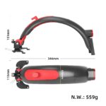 Guardabarros trasero Ulip Superior gris-rojo con aluminio para scooters Max G30 - Imagen 2