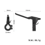Maneta de freno izquierda original para scooter Ninebot ZT3 - Imagen 2
