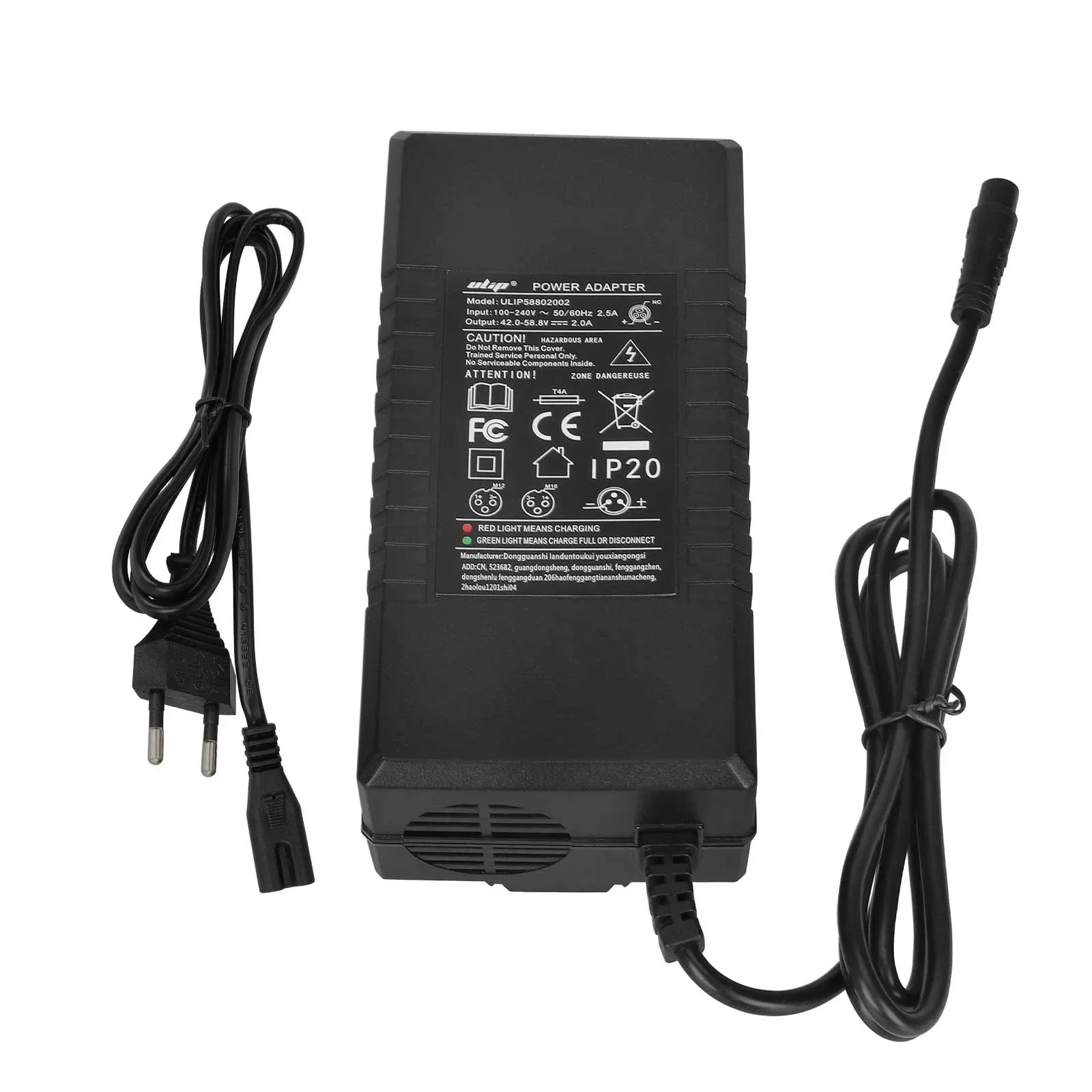 Cargador Ulip 58,8 V 2 A con conector LP16-3P pequeño (enchufe UE) - Imagen 6