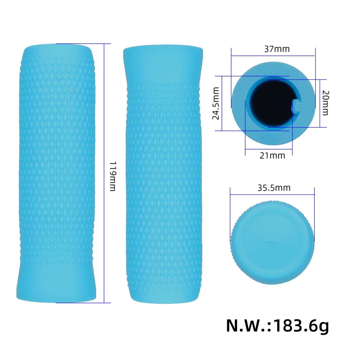 Puños azules para Ninebot ES1/ES2/ES3/ES4/ES5 - Imagen 2