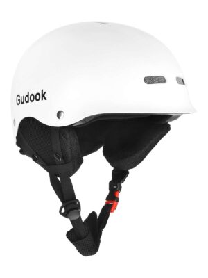 Casco blanco con protección auditiva