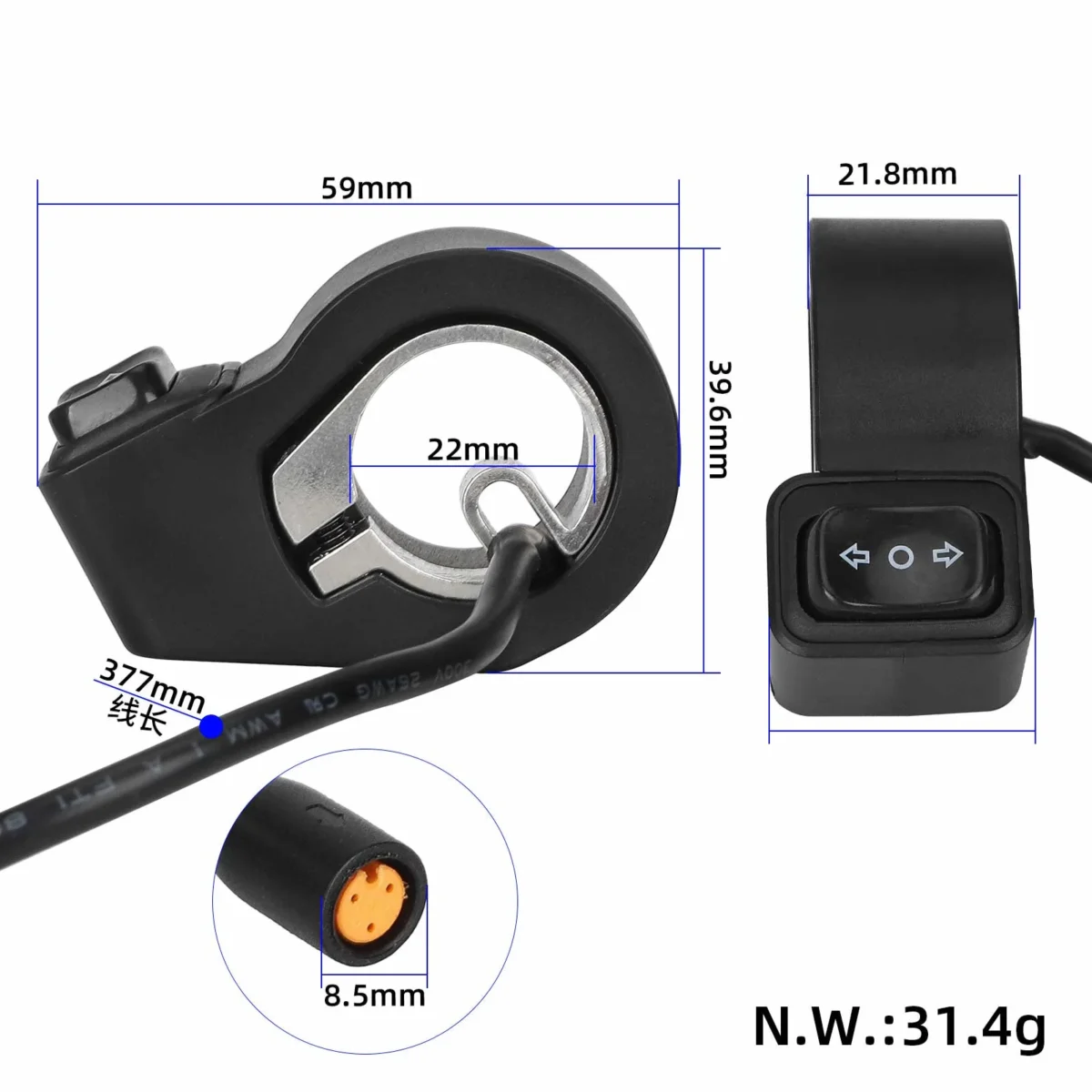 Interruptor de cable impermeable para scooter DT - Imagen 2