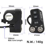 Interruptor con botón metálico para patinete Kukirin G3Pro/G4max - Imagen 2