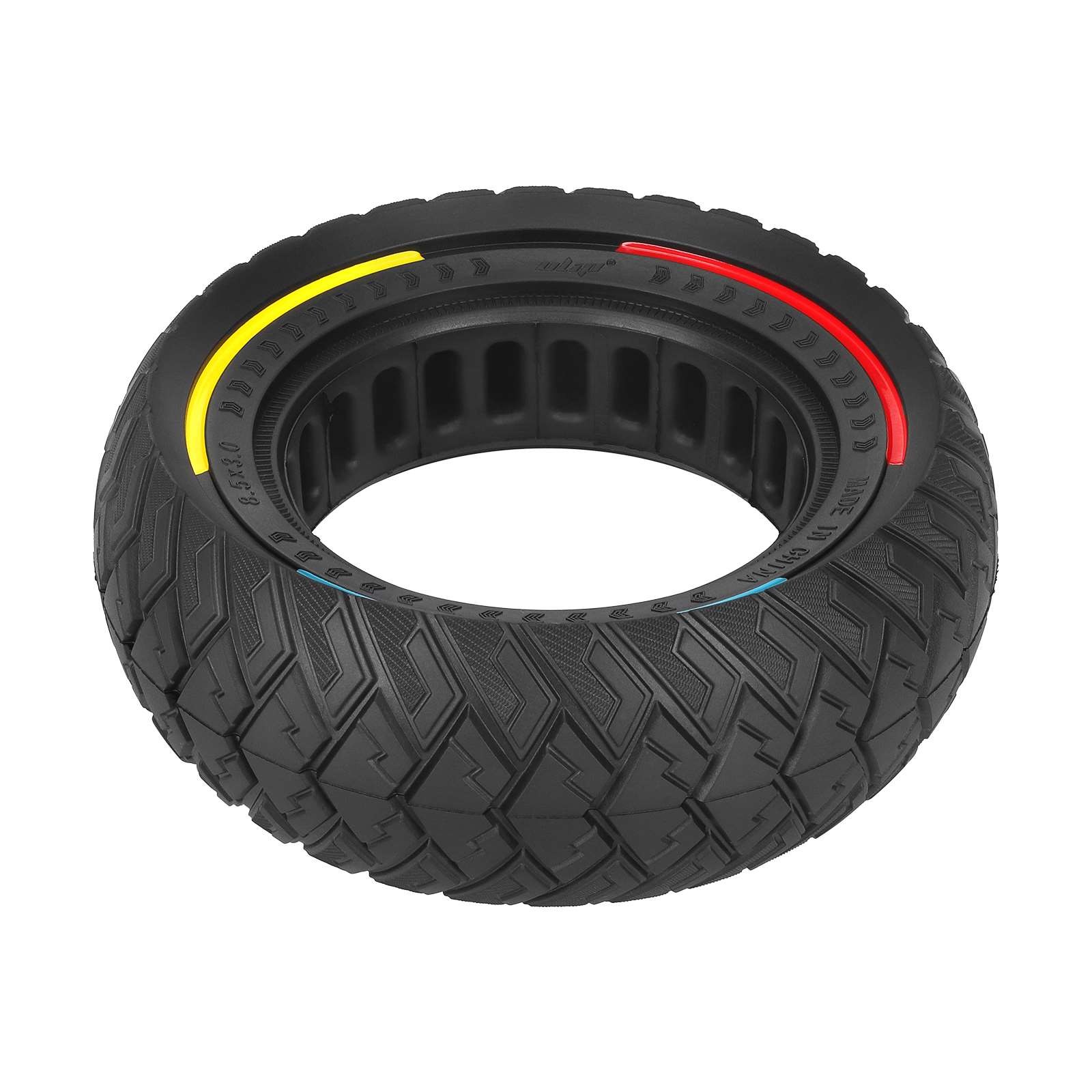 Neumático sólido todoterreno Ulip 8.5*3 con patrón de ala y círculo de tres colores para neumáticos de 134 mm de diámetro interior - Imagen 2