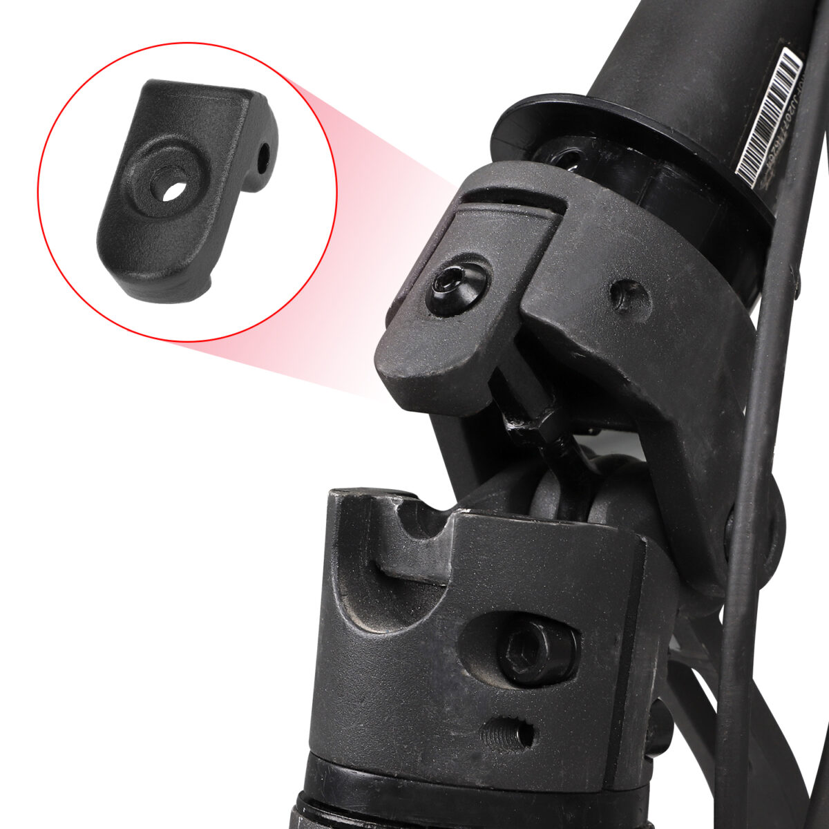 Pestillo y eje de hebilla plegable negros para scooters Xiaomi - Imagen 3