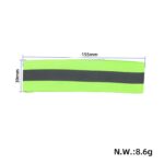 Pulseras reflectantes peludas para manos y pies de color verde fluorescente de 4 x 1,5 cm - Imagen 2