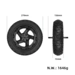 Rueda delantera original del patinete Ninebot ZT3 (neumático de vacío Segway70/60-7.5) - Imagen 2