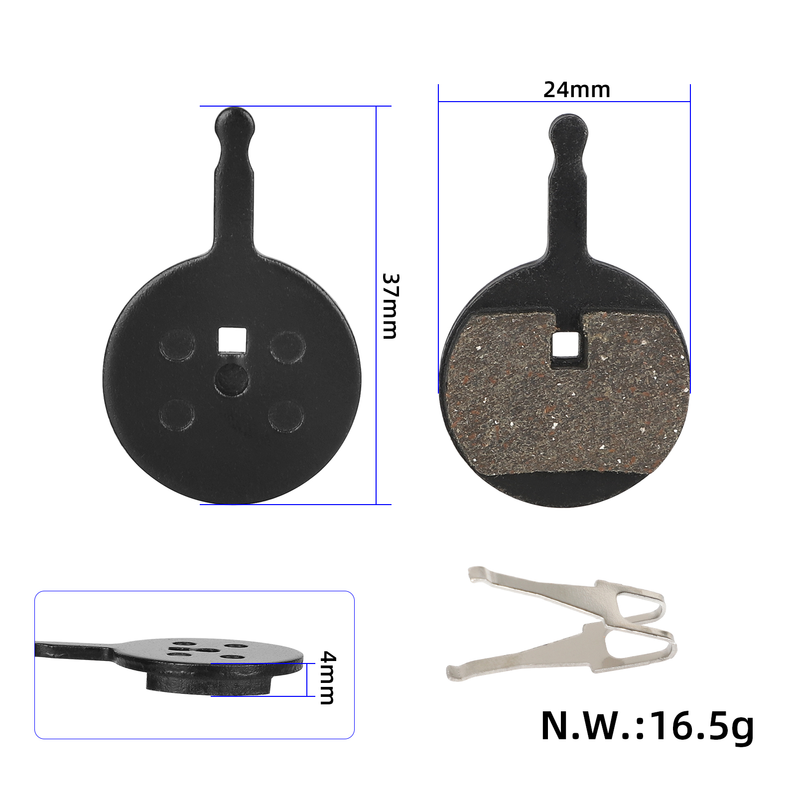 Pastillas de freno SRAMAVIDBB5 negras de 6 orificios - Imagen 2