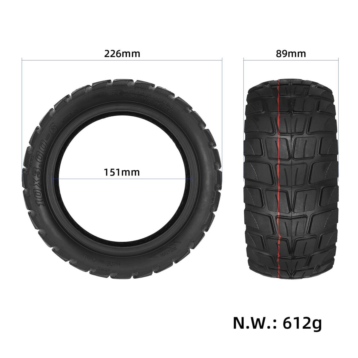Neumático exterior todoterreno 10*3.00-6 - Imagen 2