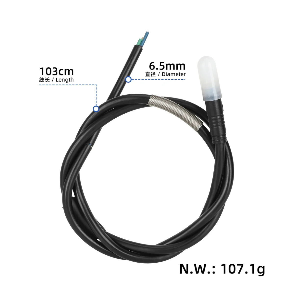 Cable de motor 3+6p con 8 cables pequeños (1 metro, 1000w, 2 cuadrados con cabezal impermeable de aviación) - Imagen 2